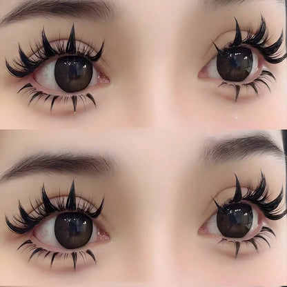 5 Pairs Anime Style False Eyelashes, Charming Little Devil Enlarged Eyes Eyelashes 5MH-5, Cartoon Manga Style Eyelashes For Cosplay Eye Makeup Tools, Cat Eyes Lashes Strip Lashes,Lashes,Eyelashes,Fake