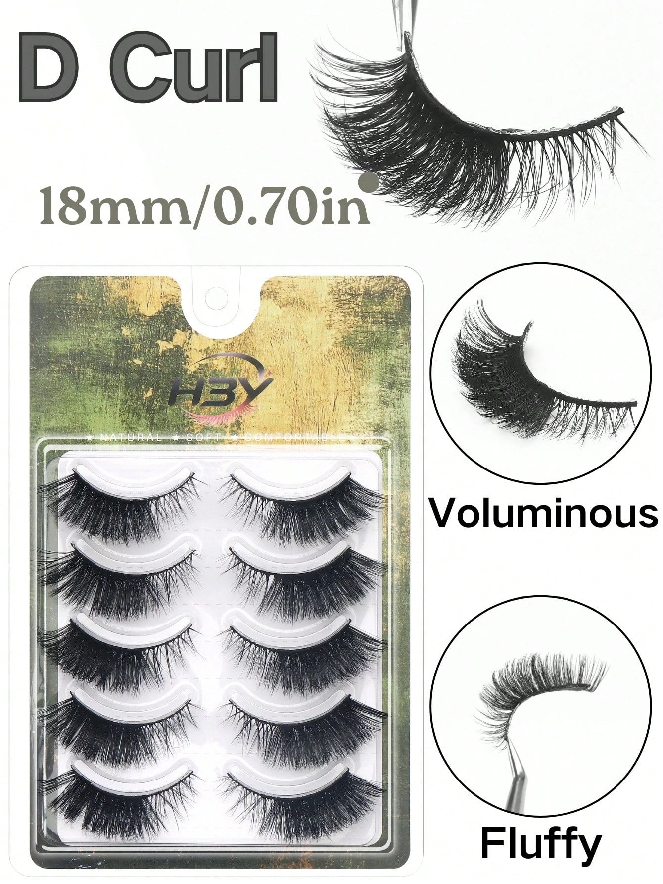 5 Pairs D-Curl Cat Eye Fake Strip Lashes, Lightweight Voluminous Wispy False Eyelashes, Reusable Soft Makeup Lashes Suitable For All Eye Shapes Daily Cosplay Use