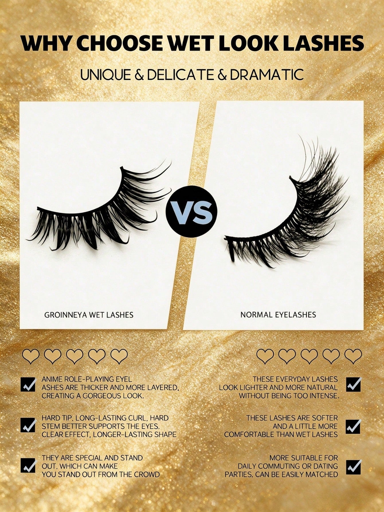 5 Pairs Wet Manga Style Strip False Eyelashes, Spiky Wet Look Anime Fake Lashes, Natural Wispy Layered Eyelash Extensions, Dramatic Cat Eye Fluffy Strip Lashes For Cosplay Party Daily Makeup Beauty Ey