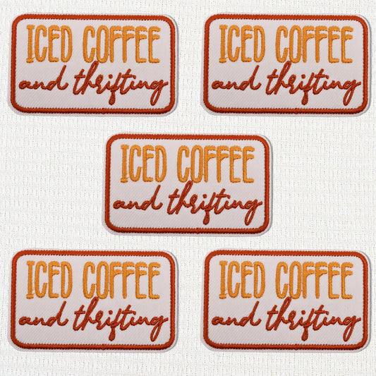 5-Piece Set Of American Retro Coffee Shop Themed Embroidered Iron-On Patches, 3.07* 1.89inch Trucker Hat Iron-On Decorative Patches, Suitable For Ironing/Sewing Onto Denim Jackets/Backpacks/Jeans, DIY