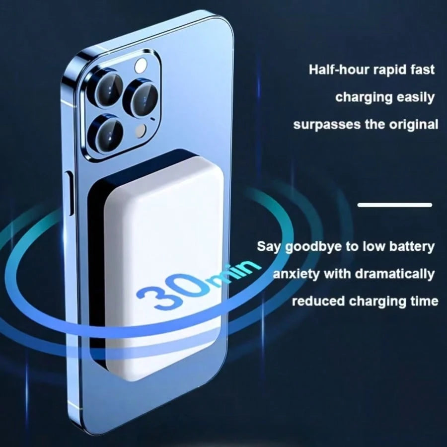 5000mAh Magnetic Power Bank, Slim Wireless Portable Charger With Fast Charging, MagSafe Compatible Battery Pack For IPhone 17/16/15/14/13/12 Series, Travel Charger