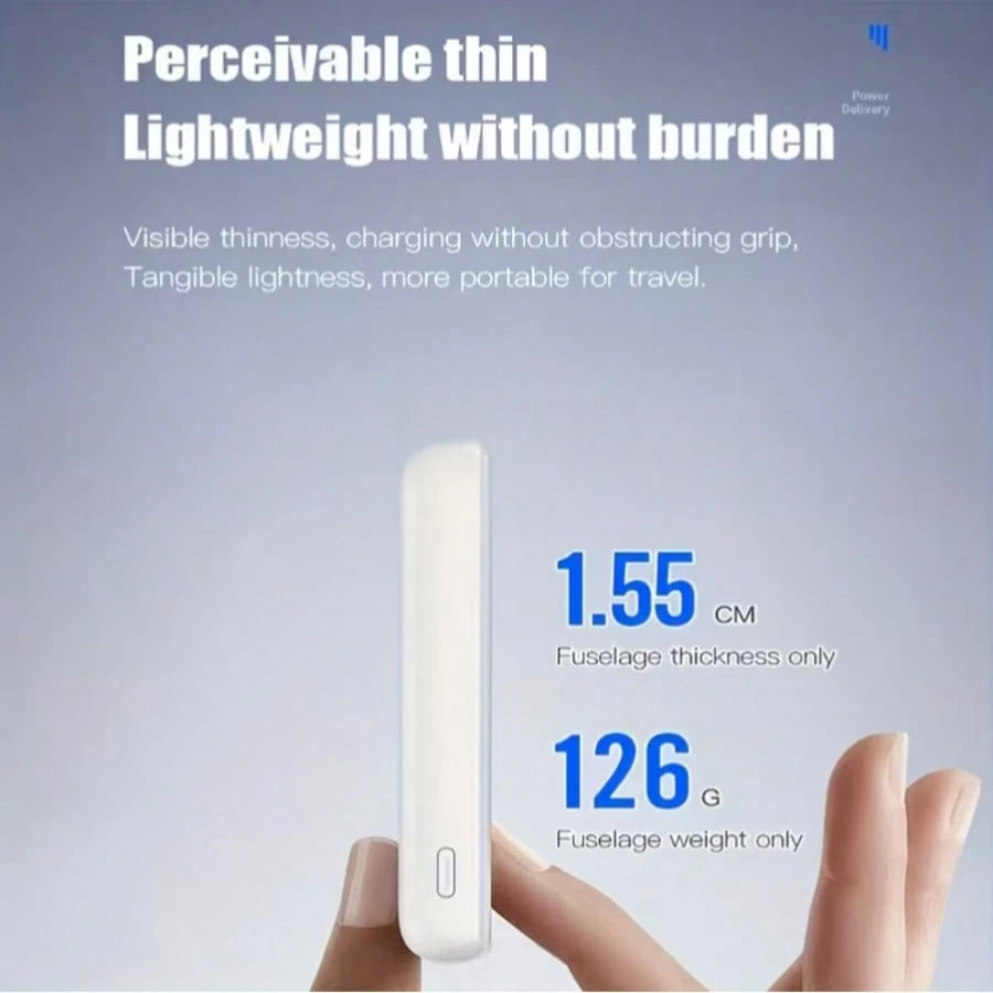5000mAh Magnetic Power Bank, Slim Wireless Portable Charger With Fast Charging, MagSafe Compatible Battery Pack For IPhone 17/16/15/14/13/12 Series, Travel Charger