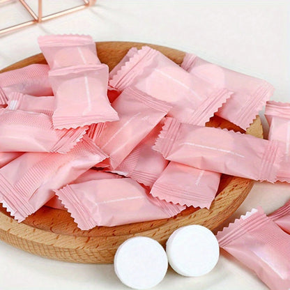 50pcs Disposable Towels Compressed Portable Travel Non-Face Towels Water Wet Wipes Outdoor Moist Tissues Candy Towels