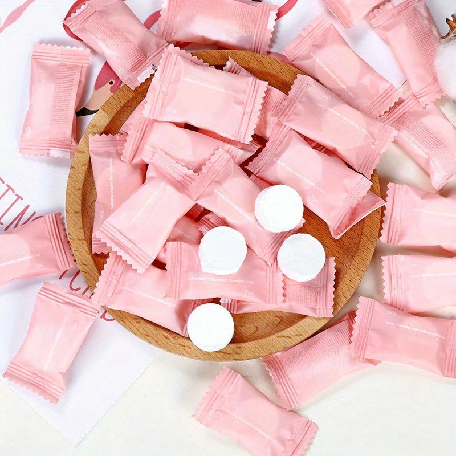 50pcs Disposable Towels Compressed Portable Travel Non-Face Towels Water Wet Wipes Outdoor Moist Tissues Candy Towels