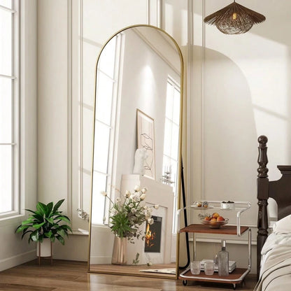56 X 21 Inch Arched Full-Length Floor Mirror, Freestanding Dressing Mirror For Bedroom, Entryway & Living Room