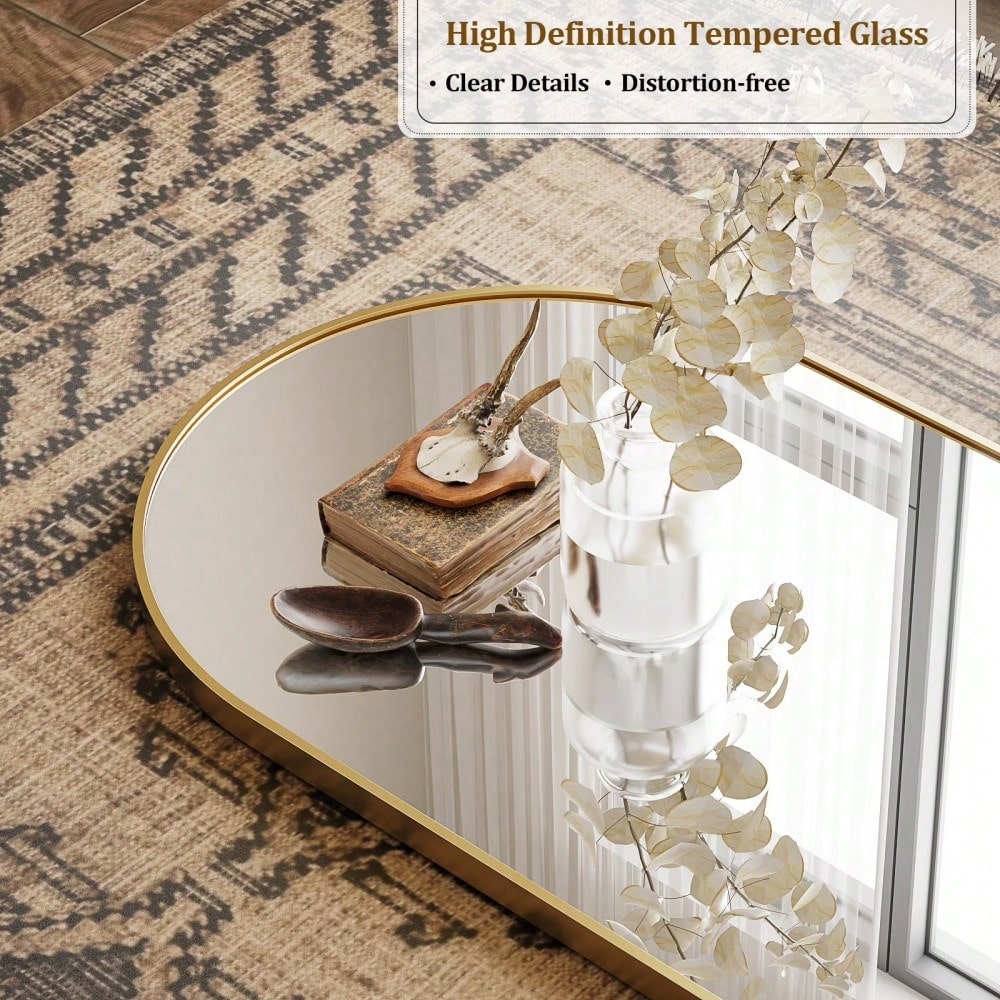56 X 21 Inch Arched Full-Length Floor Mirror, Freestanding Dressing Mirror For Bedroom, Entryway & Living Room