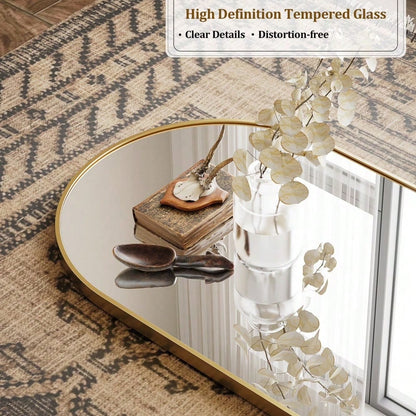 56 X 21 Inch Arched Full-Length Floor Mirror, Freestanding Dressing Mirror For Bedroom, Entryway & Living Room