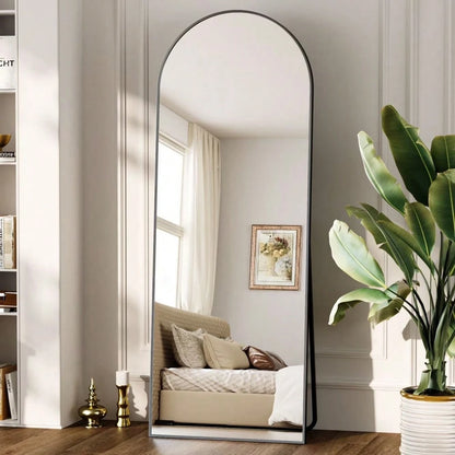 56 X 21 Inch Arched Full-Length Floor Mirror, Freestanding Dressing Mirror For Bedroom, Entryway & Living Room