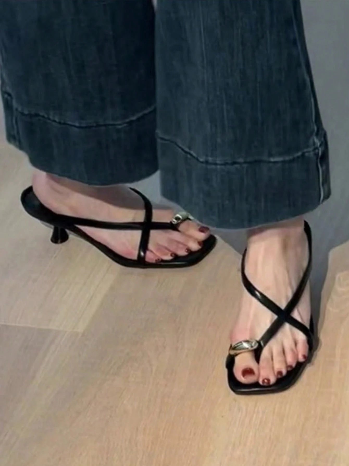 5cm Multicolor Minimalist Thong Wedge Sandals For Women, Open Toe High Heels, Summer 2025,Flip Flops