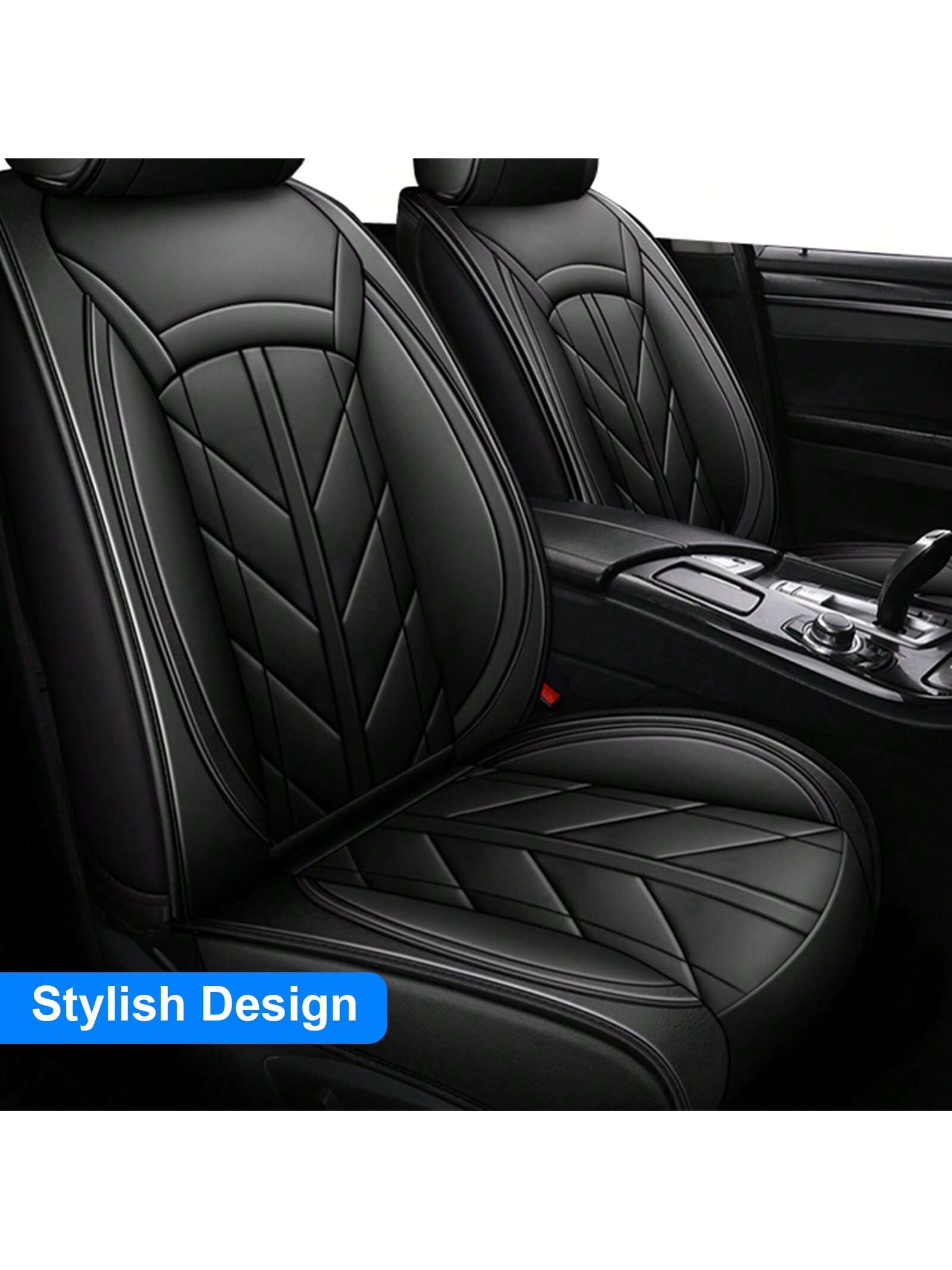 5Pcs Car Seat Covers Front Rear Cushion Protectors Universal Fit For Most Cars, Sedans Suvs And Hatchbacks, Full Set Premium Waterproof Faux Leather Car Seat Covers Cushion Protectors Airbag Compatibl
