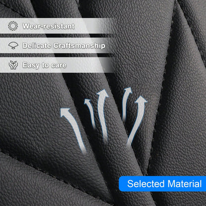 5Pcs Car Seat Covers Front Rear Cushion Protectors Universal Fit For Most Cars, Sedans Suvs And Hatchbacks, Full Set Premium Waterproof Faux Leather Car Seat Covers Cushion Protectors Airbag Compatibl