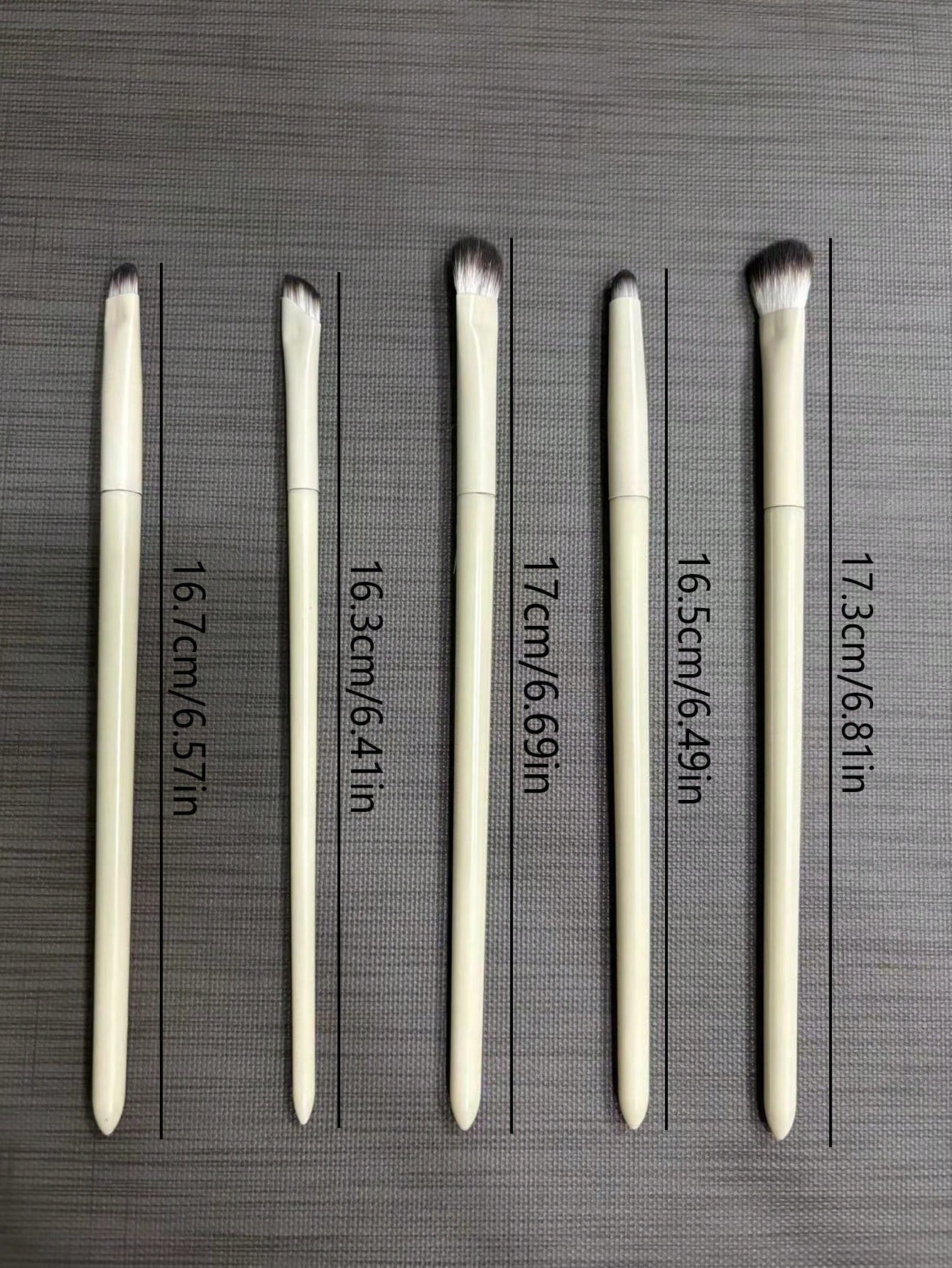 5pcs Eye Makeup Brush Set Including: Angled Eyeliner Brush, Detail Shader Brush, Tapered Blending Brush, Pencil Brush, Bullet Brush, Eyebrow Brush, Eyeshadow Brush, Brush,Giveaways