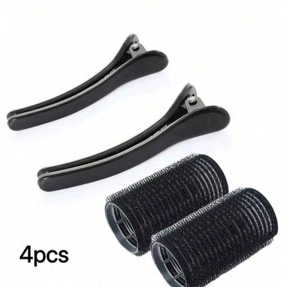 6/4/2/1pc Self-Adhesive Hair Roller Set, Salon Hair Curler Set, Suitable For Medium To Short Hair, Self-Fixing Hair Roller Set, Heatless Hair Curler Set With Clips
