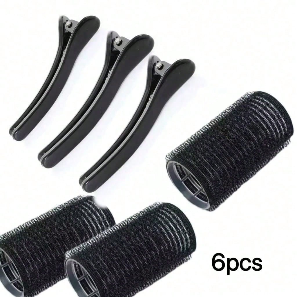 6/4/2/1pc Self-Adhesive Hair Roller Set, Salon Hair Curler Set, Suitable For Medium To Short Hair, Self-Fixing Hair Roller Set, Heatless Hair Curler Set With Clips