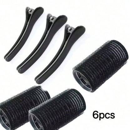 6/4/2/1pc Self-Adhesive Hair Roller Set, Salon Hair Curler Set, Suitable For Medium To Short Hair, Self-Fixing Hair Roller Set, Heatless Hair Curler Set With Clips