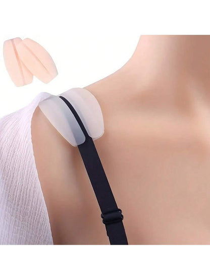 6/4/3/2pcs Silicone Shoulder Strap Anti-Slip Pads[Nude+White+Black]Bra Strap Anti-Slip Pads, Anti-Slip Shoulder Pads, Invisible Silicone Shoulder Pads, Soft Anti-Slip Seamless Bra Strap Pads, Women's