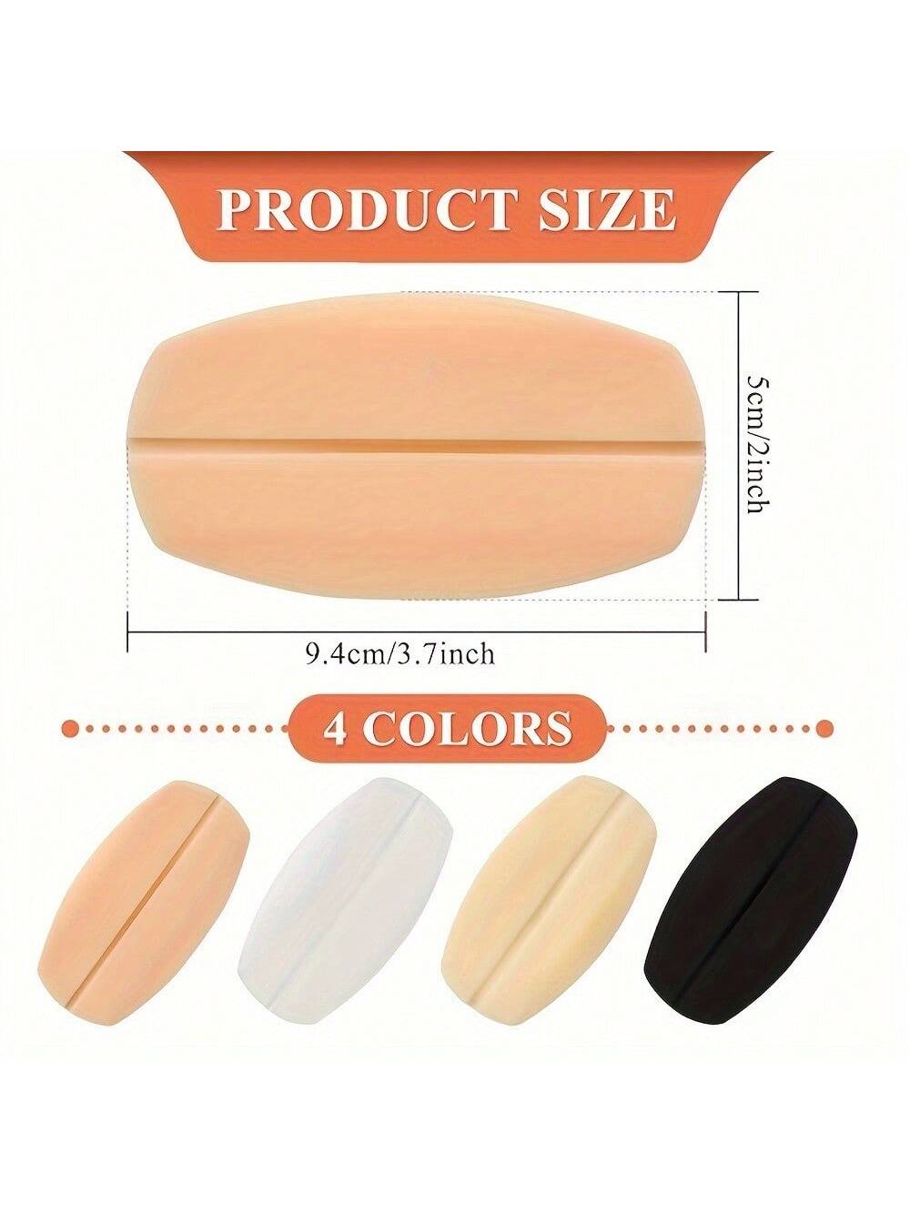 6/4/3/2pcs Silicone Shoulder Strap Anti-Slip Pads[Nude+White+Black]Bra Strap Anti-Slip Pads, Anti-Slip Shoulder Pads, Invisible Silicone Shoulder Pads, Soft Anti-Slip Seamless Bra Strap Pads, Women's