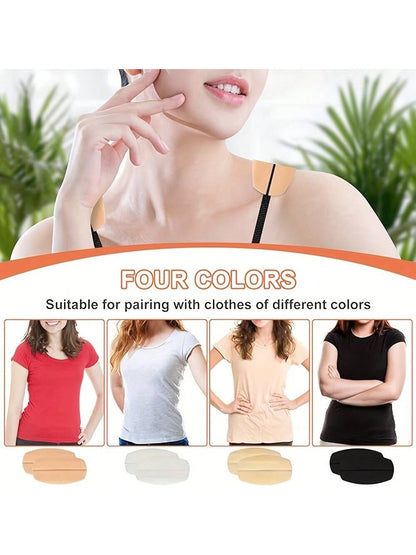6/4/3/2pcs Silicone Shoulder Strap Anti-Slip Pads[Nude+White+Black]Bra Strap Anti-Slip Pads, Anti-Slip Shoulder Pads, Invisible Silicone Shoulder Pads, Soft Anti-Slip Seamless Bra Strap Pads, Women's