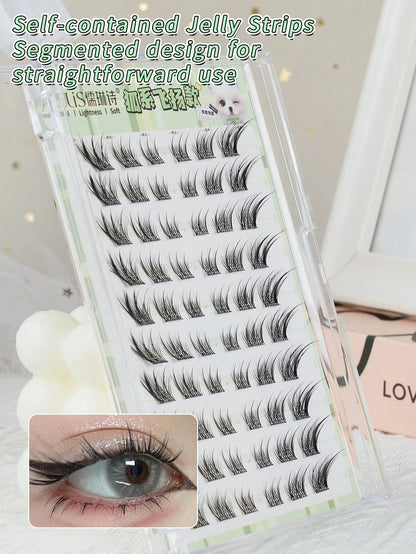 60 Bundles Artificial Mink Fur False Eyelashes, 3D Natural Effect, Easy To Apply, Reusable, Instantly Enlarges Eyes, Segmented Design Suitable For Multiple DIY Options, Create Personalized Big Eyes, S