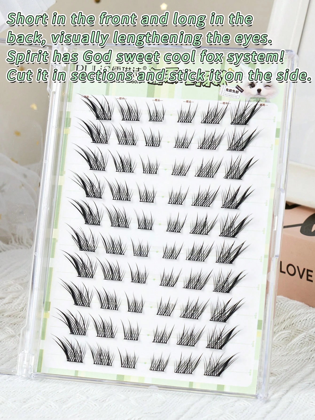 60 Bundles Artificial Mink Fur False Eyelashes, 3D Natural Effect, Easy To Apply, Reusable, Instantly Enlarges Eyes, Segmented Design Suitable For Multiple DIY Options, Create Personalized Big Eyes, S