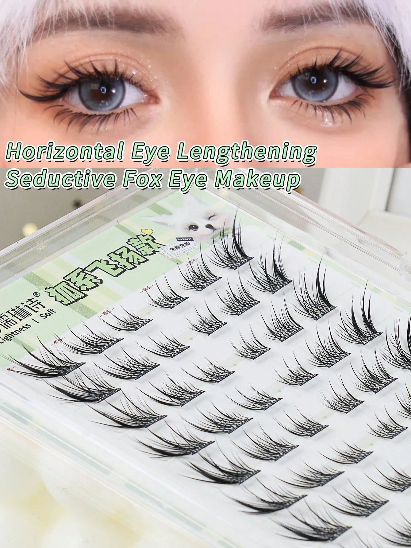 60 Bundles Artificial Mink Fur False Eyelashes, 3D Natural Effect, Easy To Apply, Reusable, Instantly Enlarges Eyes, Segmented Design Suitable For Multiple DIY Options, Create Personalized Big Eyes, S