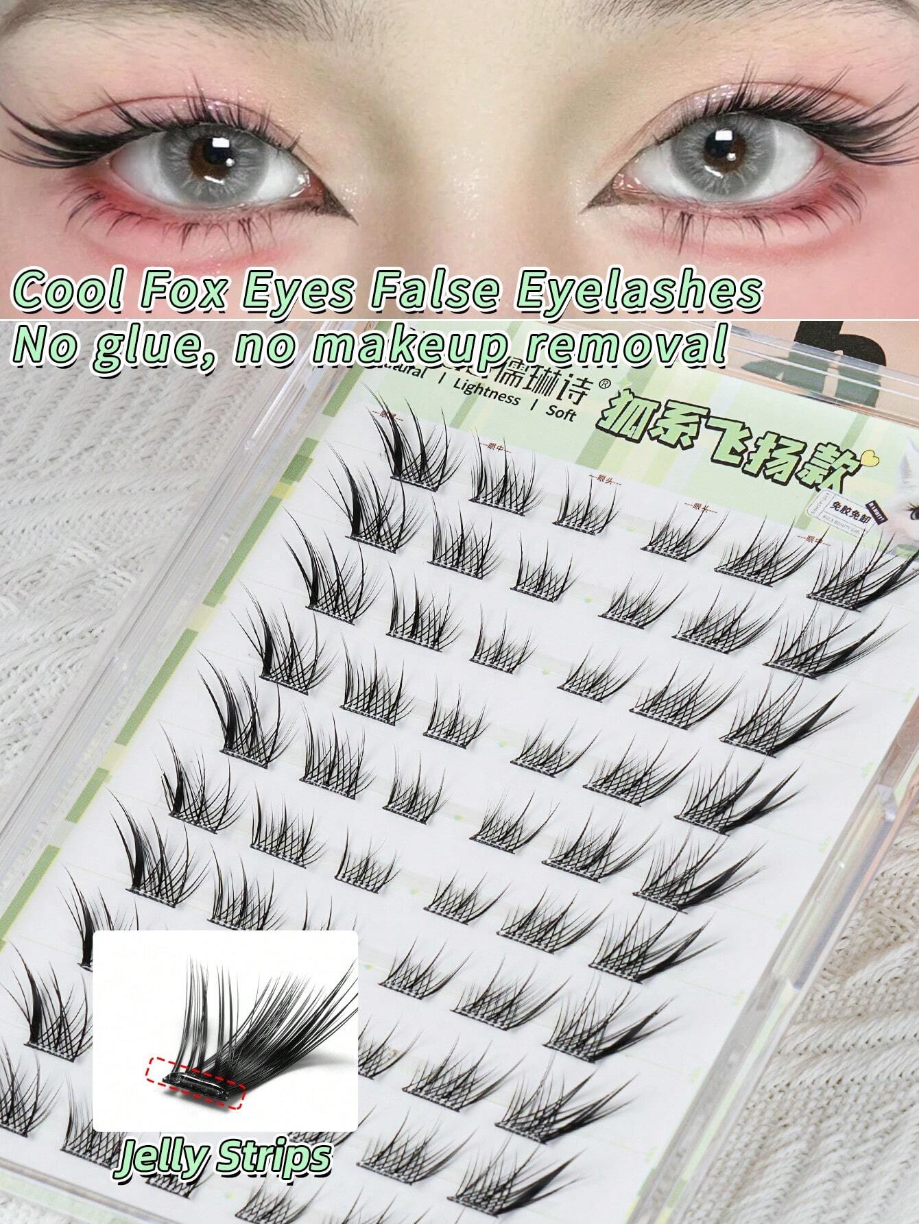 60 Bundles Artificial Mink Fur False Eyelashes, 3D Natural Effect, Easy To Apply, Reusable, Instantly Enlarges Eyes, Segmented Design Suitable For Multiple DIY Options, Create Personalized Big Eyes, S