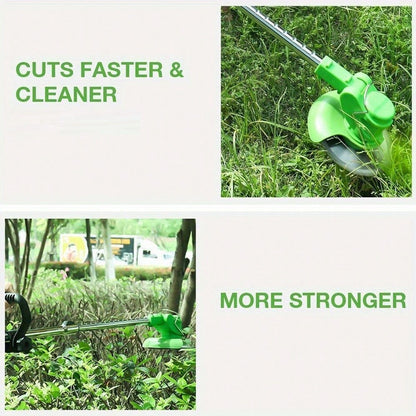 600W Cordless Wacker, Grass Trimmer, Comes With 2 Batteries, High Power Lawn Trimming Tool, Lightweight Wireless Cutter, Perfect For Lawn, Garden, Walkway Edging And Overgrown Grass Clearing