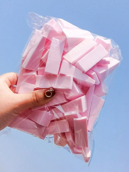 60pcs Cosmetics Wedge Shaped Applicator Sponge, Suitable For Foundation, Blush, Eyeshadow, Beauty Tool With Precise Edges, Easy Blending And Smoothing, Nail Buffer Sponge Included,Makeup,Cheap,Room De