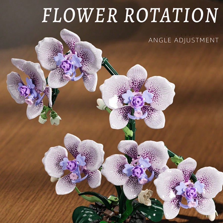 619pcs Flower Building Blocks Rose Bouquet Artificial Flower Arrangement, Indoor Decor DIY Ornament, Never Withered, Suitable For Romantic Bouquet, Home Office Decoration, Valentine's Day, New Year, B
