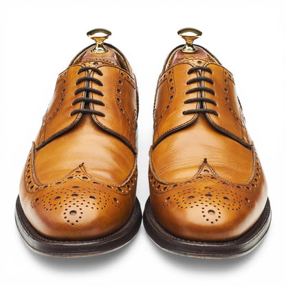 '67351' Tan Brown Leather Derby Brogues UK 9