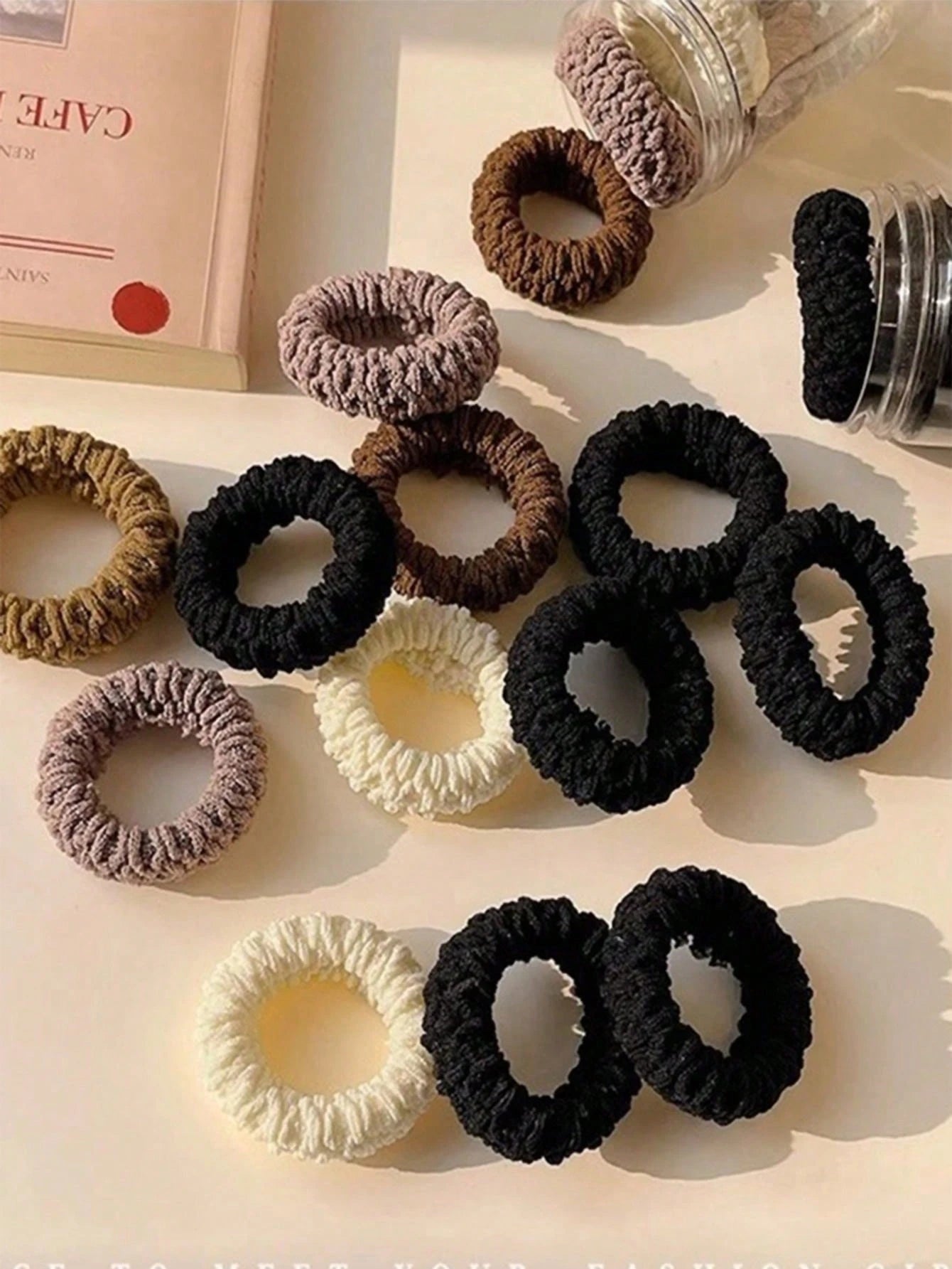 6pcs/Set High Elastic Thick Hair Ties, Upgraded Korean Style Women Durable Hair Bands, Won't Damage Hair, Suitable For Ponytail & Daily Hairstyles, Also Can Be Used As Bathroom Decor, Suitable For Aut
