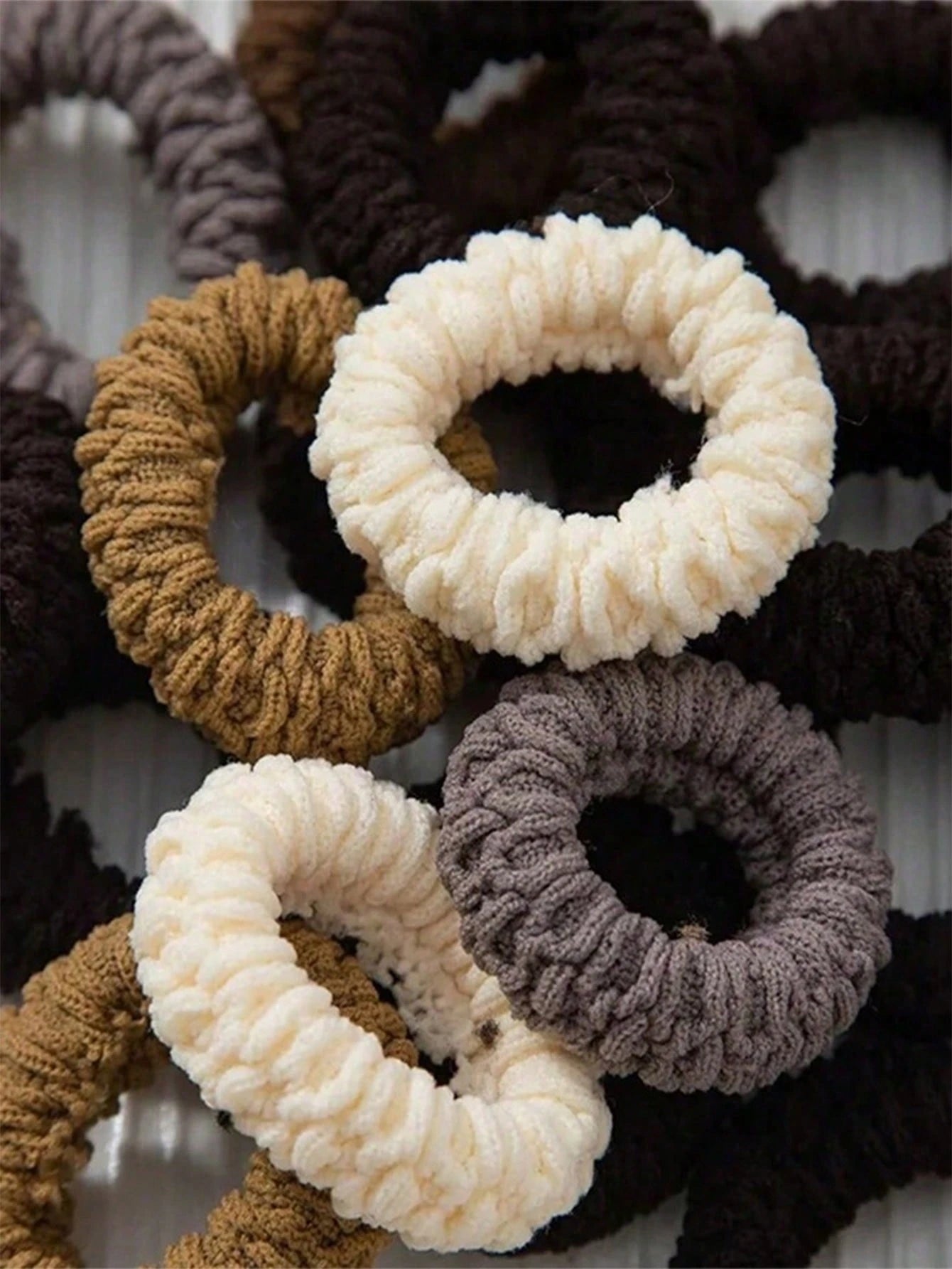 6pcs/Set High Elastic Thick Hair Ties, Upgraded Korean Style Women Durable Hair Bands, Won't Damage Hair, Suitable For Ponytail & Daily Hairstyles, Also Can Be Used As Bathroom Decor, Suitable For Aut