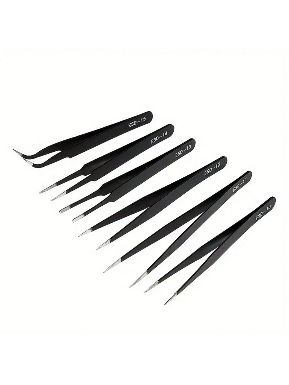6pcs/Set Precision Tweezers Kit- Antistatic Stainless Steel, Ergonomic Antistatic Handles, Suitable For DIY, Jewelry Making, Electronics Repair