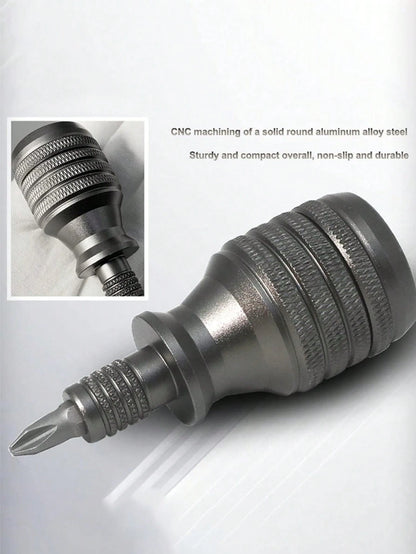 7 In 1 Mini Screwdriver Titanium Screwdriver 1/4 Inch Magnetic Torx Screw Driver Bit Kit Home Repair Tools
