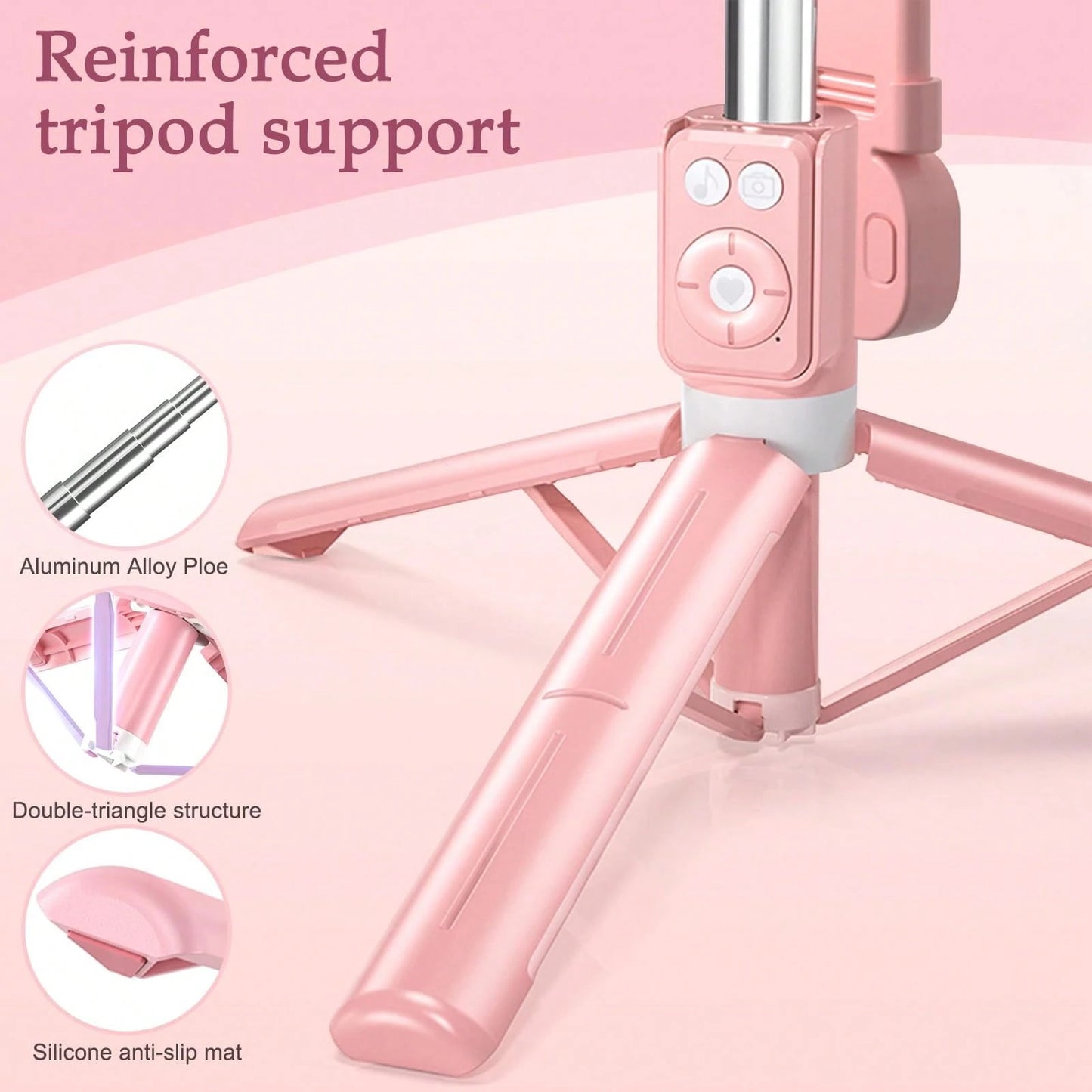 70 Inch Djustable Dual Color Temperature Fill Light Selfie Stick Tripod With Dual Fill Lights, Adjustable Dimming Knob, For Makeup, Live Streaming, YT Videos, TK, Photography, Compatible With Cameras
