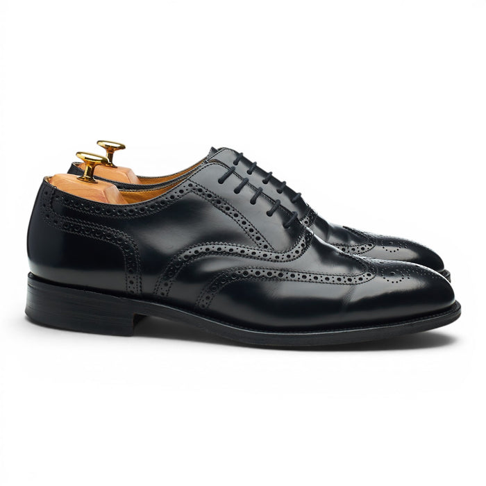 '758' Black Leather Oxford Brogues UK 8.5 F
