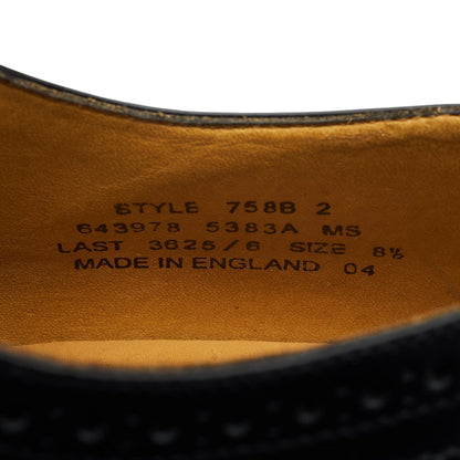 '758' Black Leather Oxford Brogues UK 8.5 F