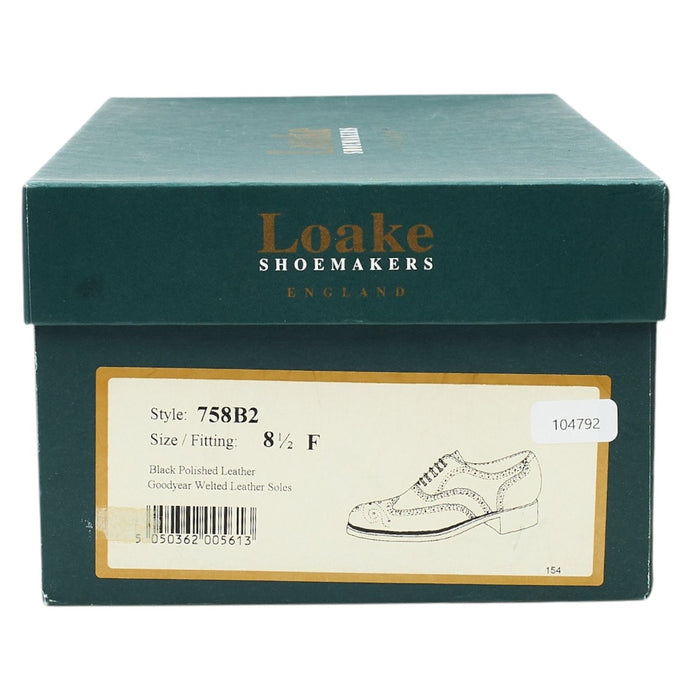 '758' Black Leather Oxford Brogues UK 8.5 F