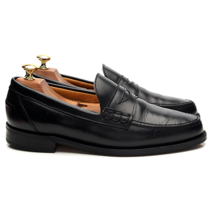 '759B' Black Leather Loafers UK 8 F