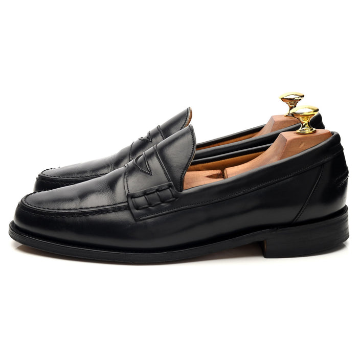 '759B' Black Leather Loafers UK 8 F