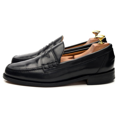 '759B' Black Leather Loafers UK 8 F