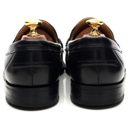 '759B' Black Leather Loafers UK 8 F