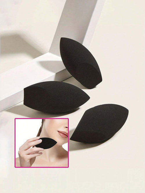 8/6/3/1-Piece Black Egg-Shaped Makeup Sponge For Foundation Contouring And Highlighting, Latex-Free Beauty Tool