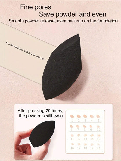 8/6/3/1-Piece Black Egg-Shaped Makeup Sponge For Foundation Contouring And Highlighting, Latex-Free Beauty Tool