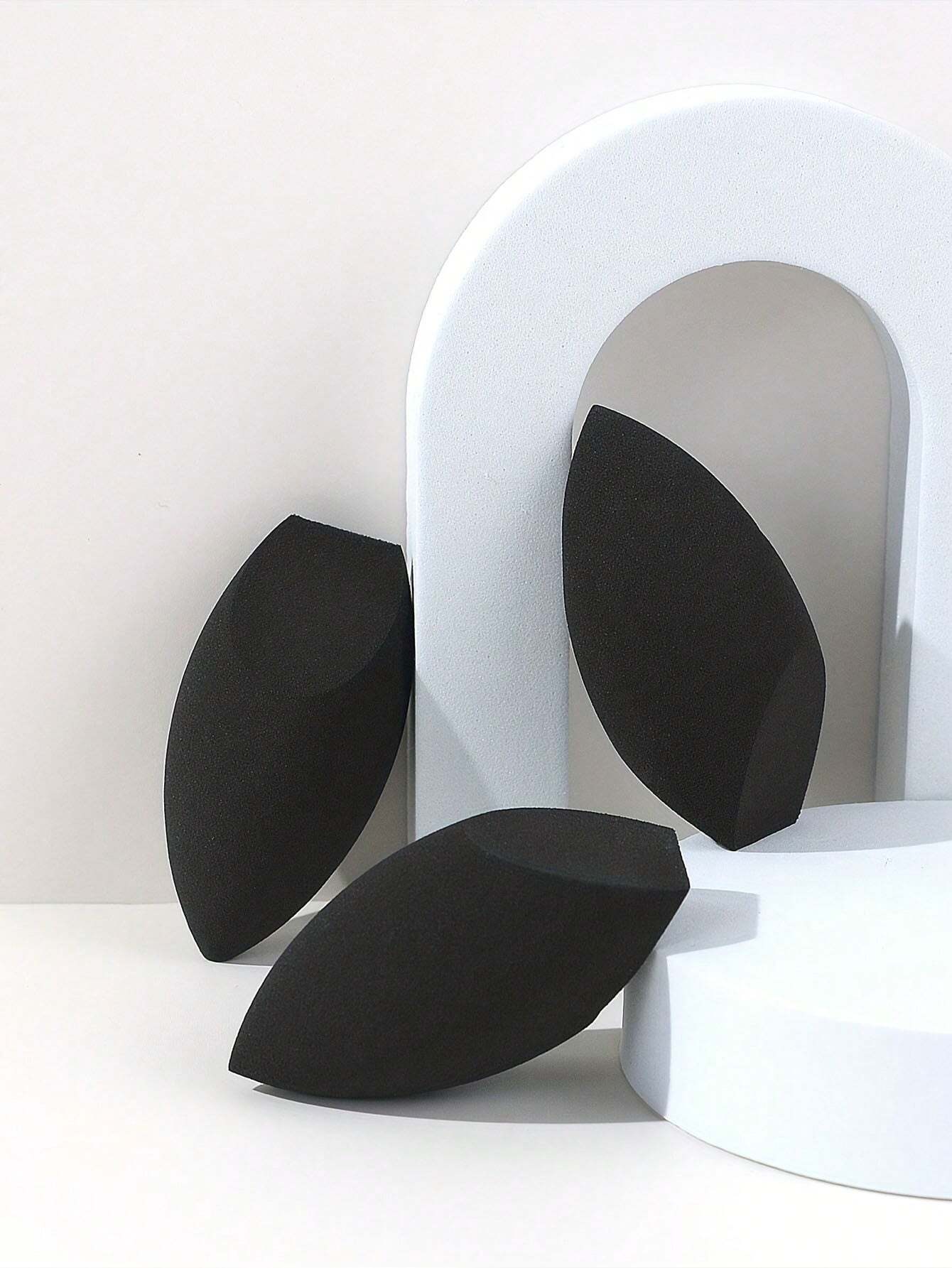 8/6/3/1-Piece Black Egg-Shaped Makeup Sponge For Foundation Contouring And Highlighting, Latex-Free Beauty Tool