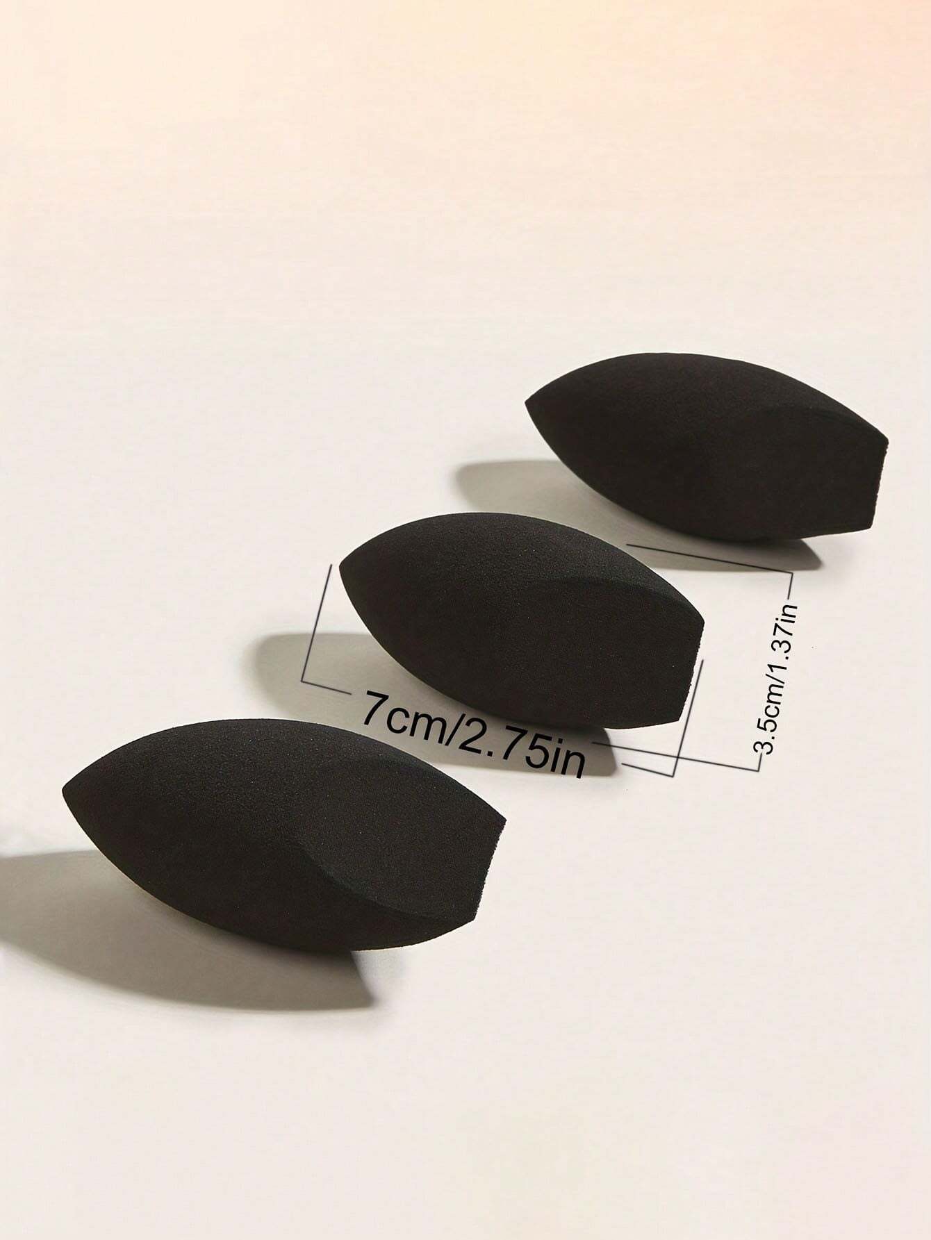 8/6/3/1-Piece Black Egg-Shaped Makeup Sponge For Foundation Contouring And Highlighting, Latex-Free Beauty Tool