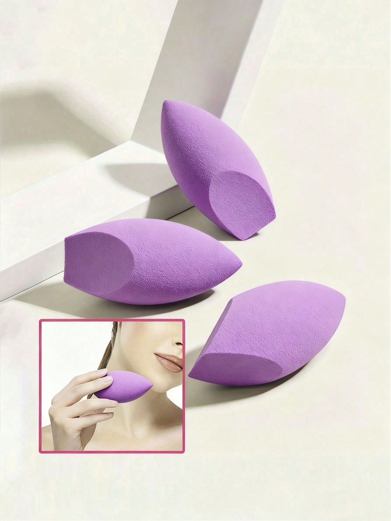 8/6/3/1-Piece Black Egg-Shaped Makeup Sponge For Foundation Contouring And Highlighting, Latex-Free Beauty Tool