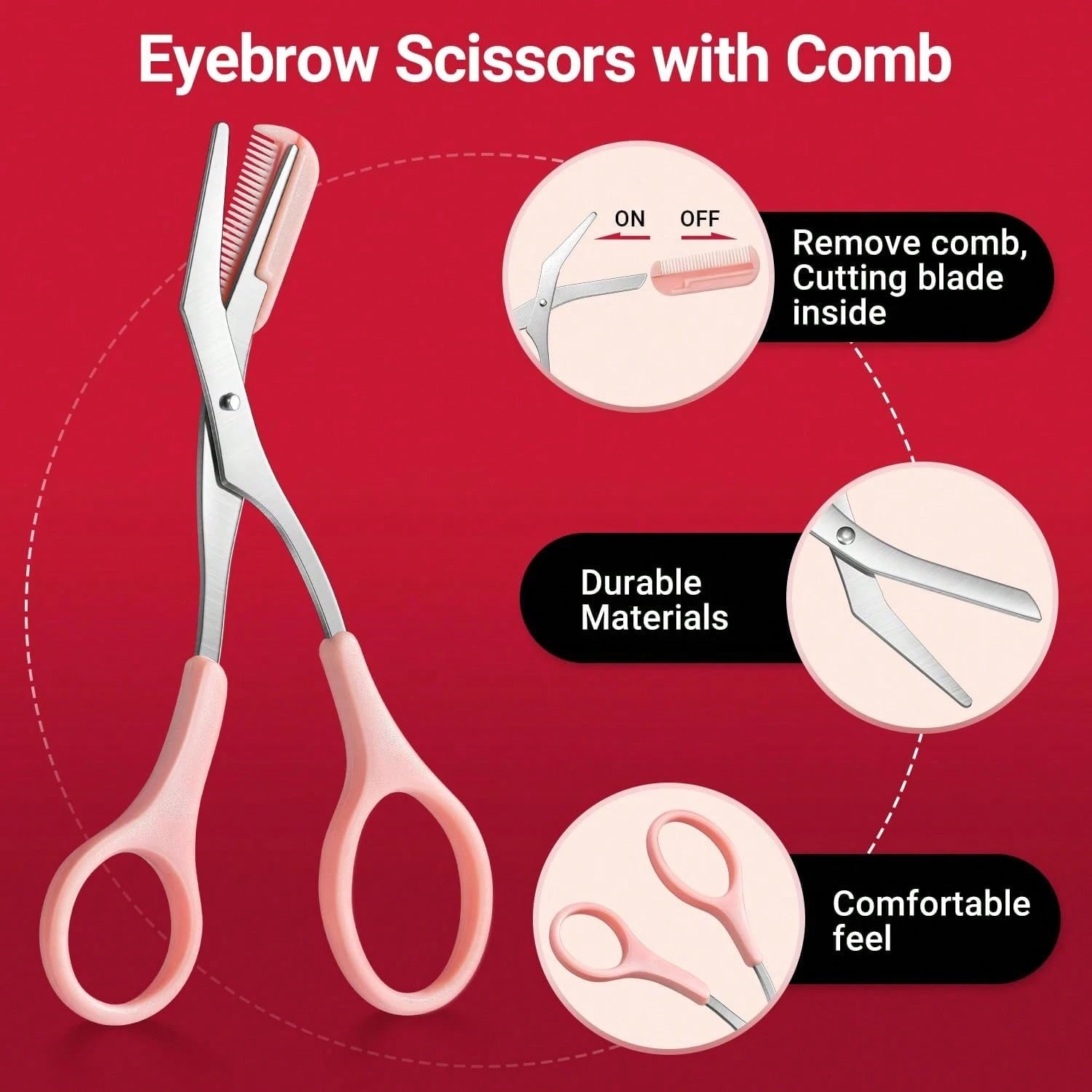 8 In 1 Eyebrow Grooming Kit, Precision Facial Hair Tweezers Set With Eyebrow Scissors, Face Razor, Brow Brush & Portable Storage Bag, Daily Hair Removal Beauty Tools For Women