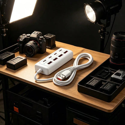 8-Port USB Hub With 4 USB Ports And 4 PD Ports| 25W Fast Charging, Compatible With 5V USB Devices| Compact Charging Station For Computers, Laptops, Tablets, 8-In-1 Multi-Function Interface, 4 USB Po