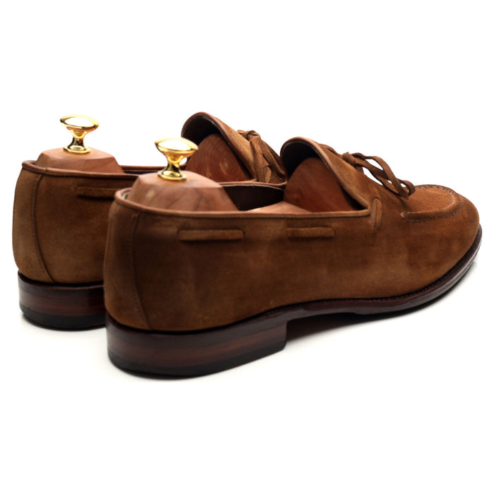 '80228' Tan Brown Suede String Loafer UK 10 EE